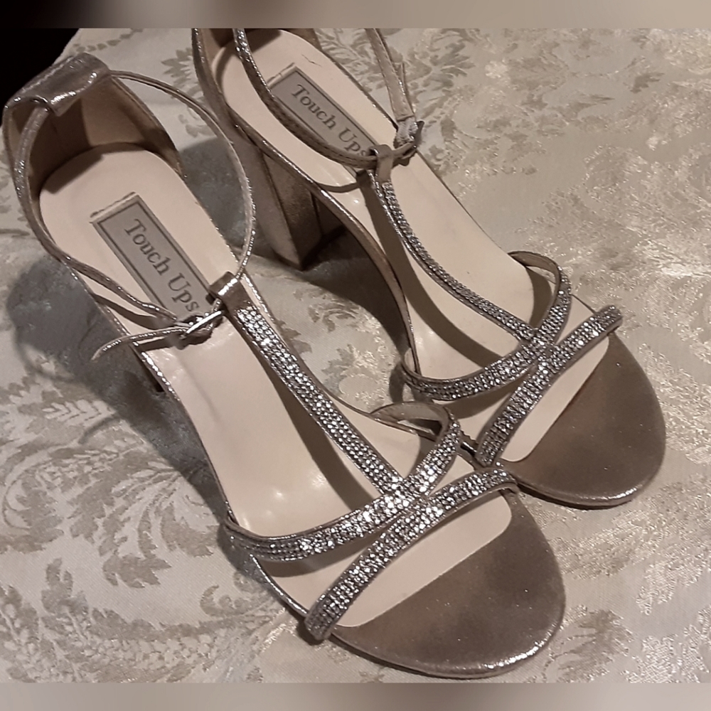 Sparkle 4" strappy sandal heels